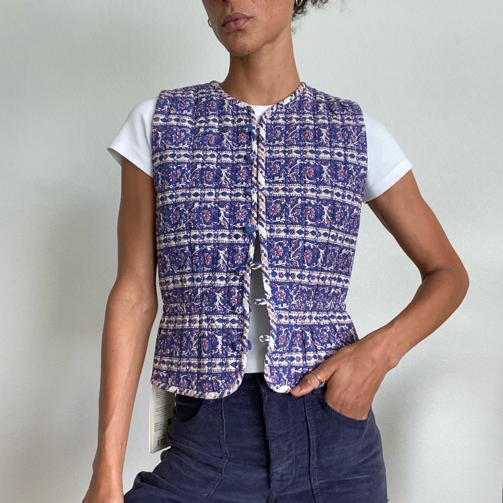 Sezane quilted reversible vest -SIZE US4 *nwt*